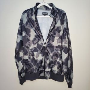 RIPNDIP Grey Cat Print Camo Track Jacket Unisex